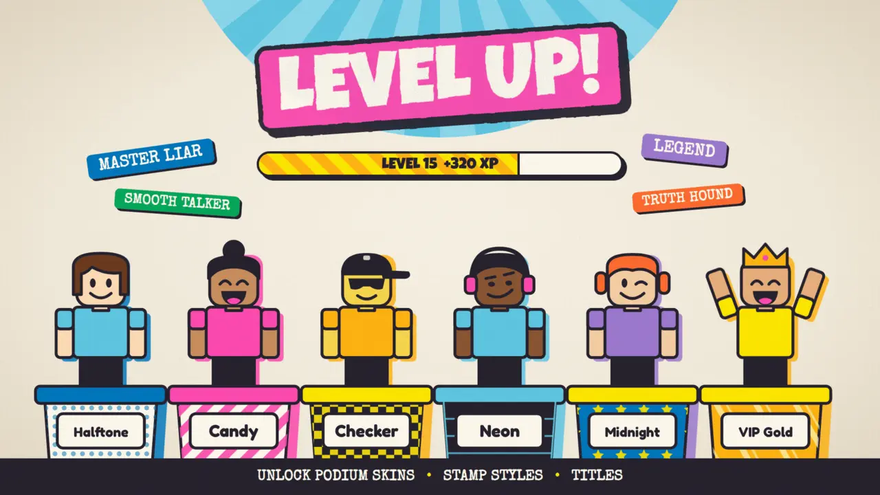 Promo art: levels, titles and podium skins